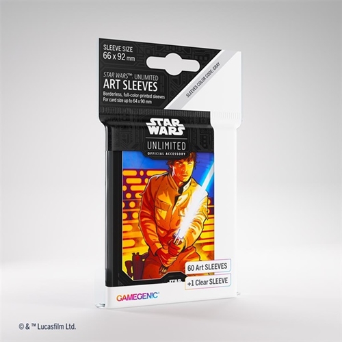 Star Wars Unlimited Art Sleeves (60 +1 stk) - Luke Skywalker - Gamegenic 